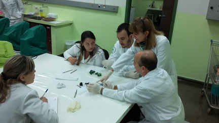 Colheita e amostragem de material biológico para processamento histológico